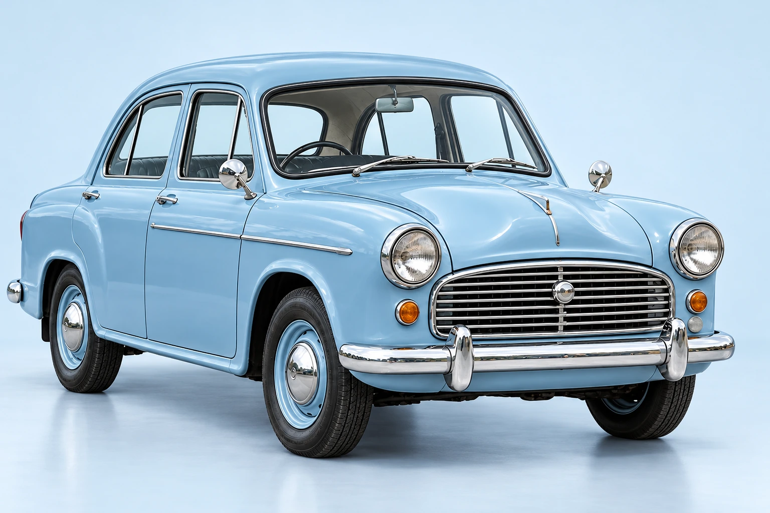 Studio illustration of Hindustan Ambassador Mark III